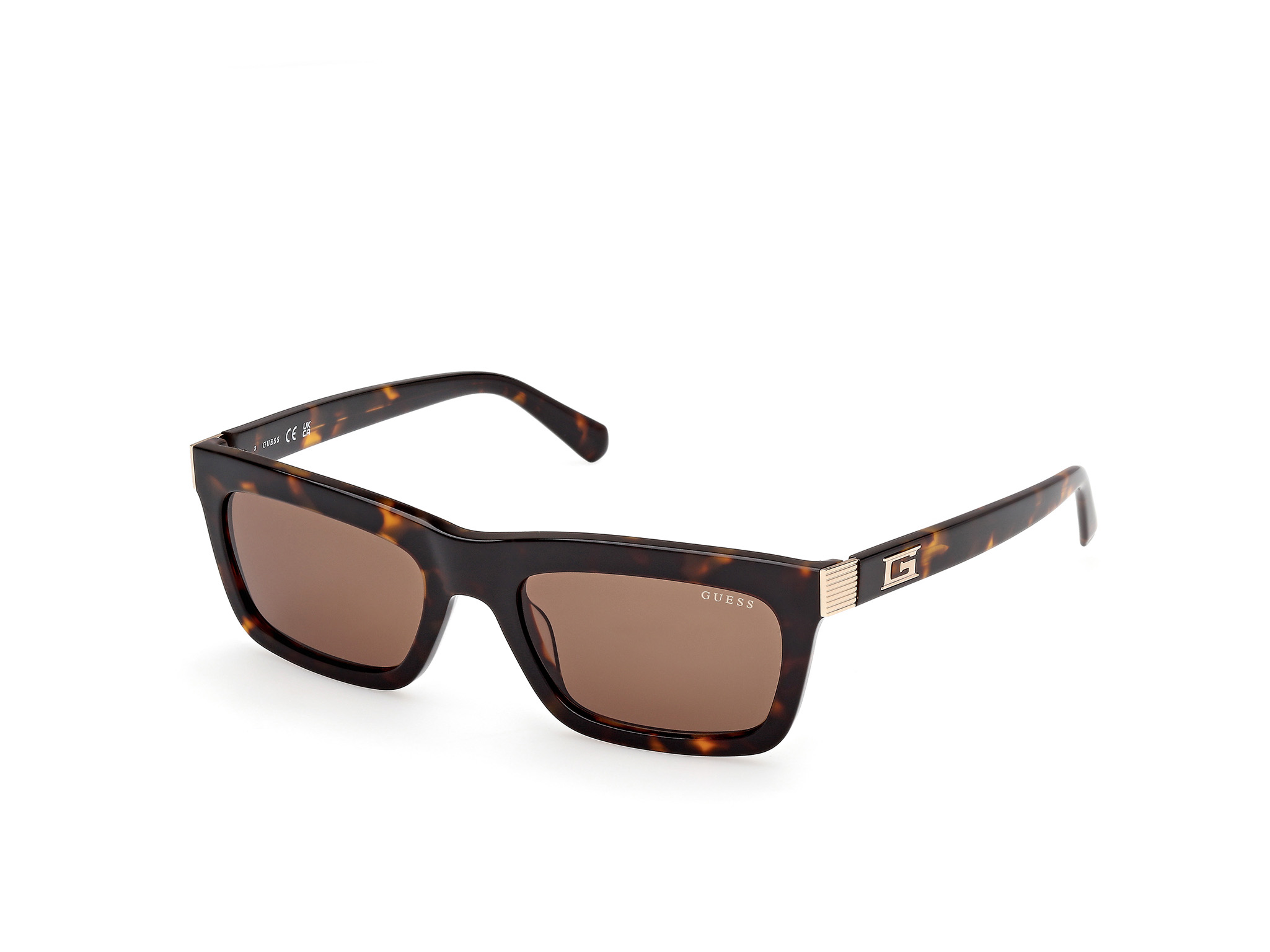 NWT Guess GU00212-52E Dark Havana Rectangle 55mm Sunglasses Guess GU00212 52E dark havana 55/20/145 MAN Sunglasses  main image 2