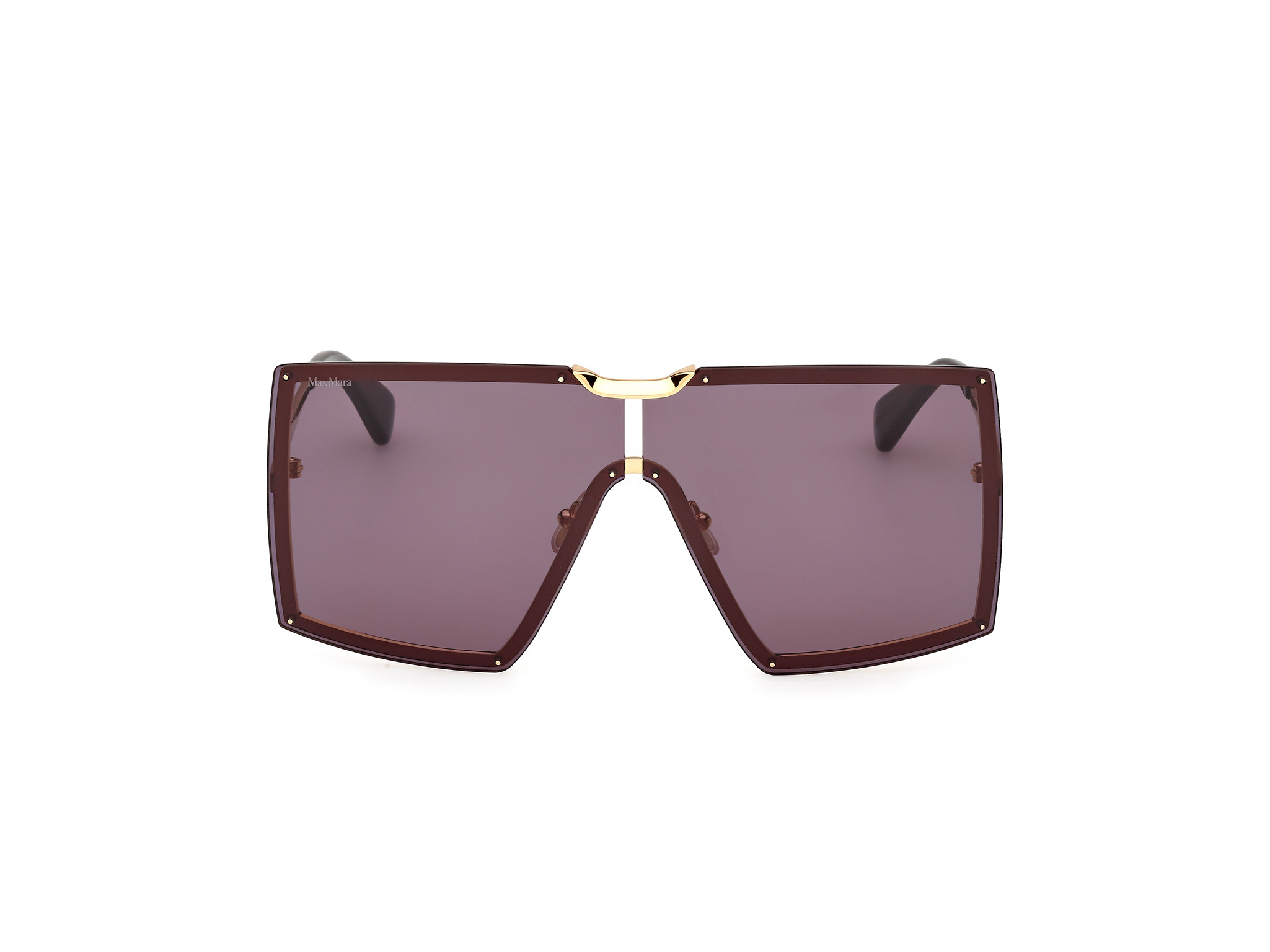 NEW Max Mara MM0117 Oversized Sunglasses in Gold Green Sunglasses Max Mara Mm0117 30n 889214532060 frame color Gold  main image 4