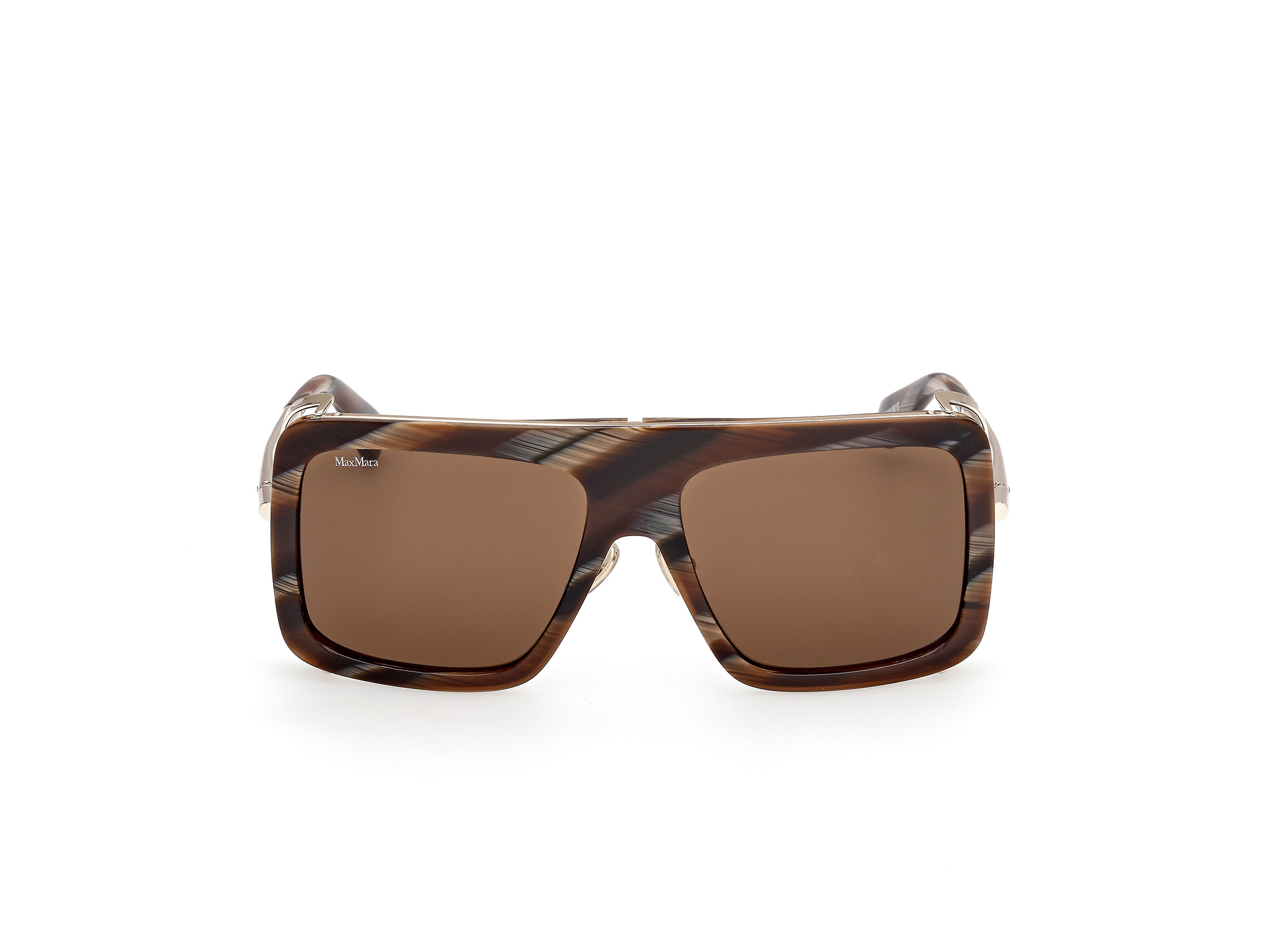 Max Mara JEAN MM0119 62E Square Sunglasses - Brown Horn/Gold/Brown Max Mara Jean Sunglasses MM0119 62E Brown Horn - eye-oo.com main image 4