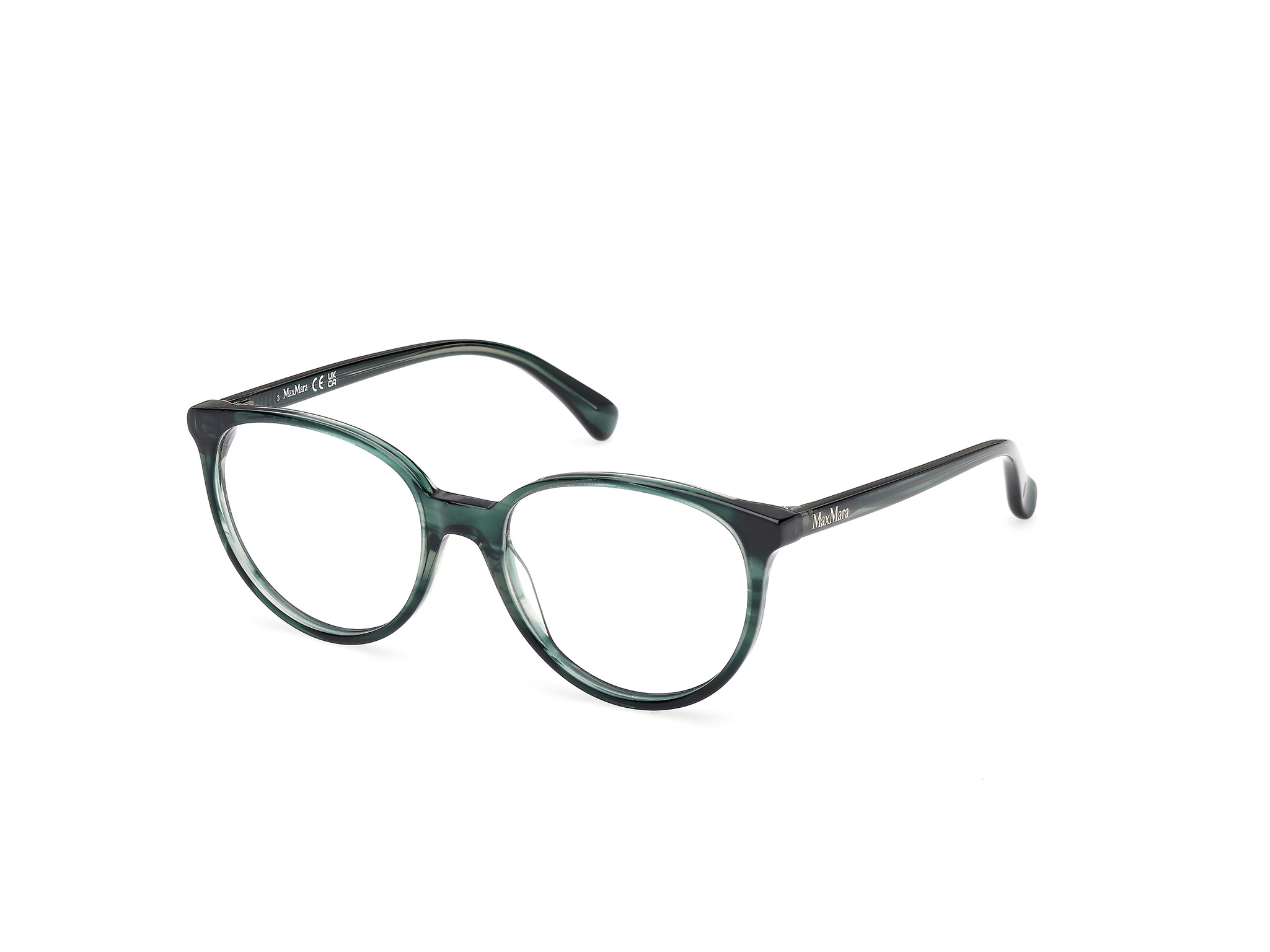 Max Mara マックスマーラ MM5149-D 098 Eyeglass Frames Green MaxMara MM5084 098 green/striped 53/17/140 Women's Eyewear